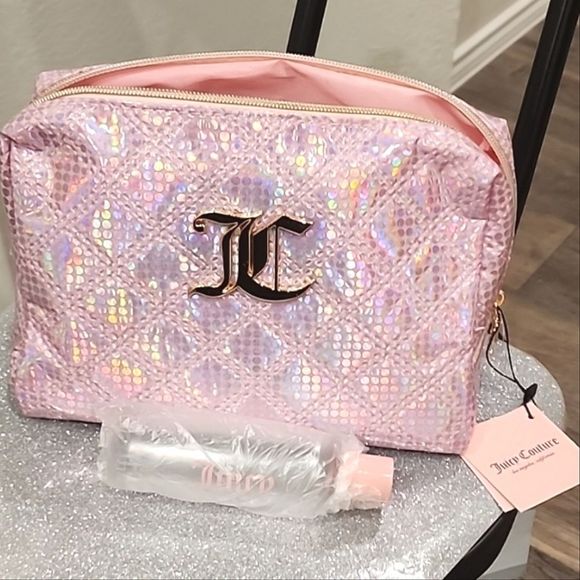 Juicy Couture JC Logo Vinyl Cosmetic Pouch - Picture 7 of 9